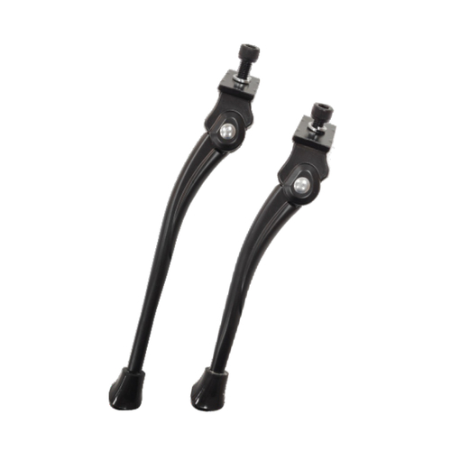 How does the folding mechanism of a bike kickstand impact its convenience and ease of use when on the go?